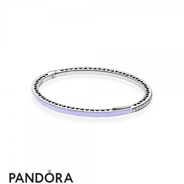 Pandora Jewellery Bracelets Bangle Radiant Hearts Of Lavender Enamel