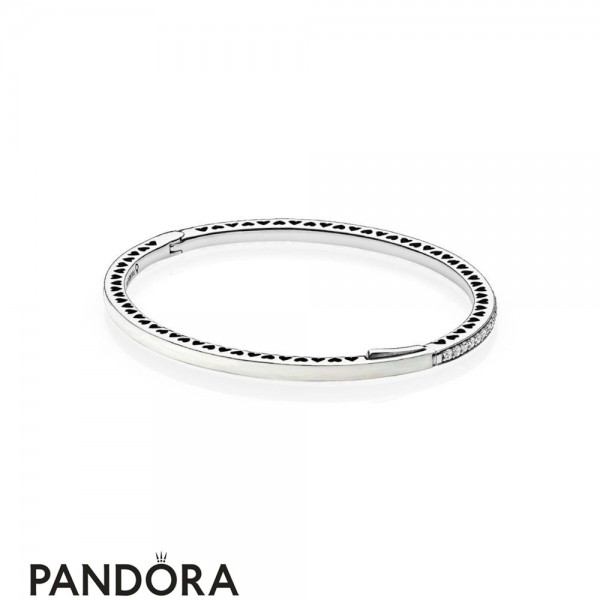 Pandora Jewellery Bracelets Bangle Radiant Hearts Of Pandora Jewellery Bangle Bracelet Silver Enamel