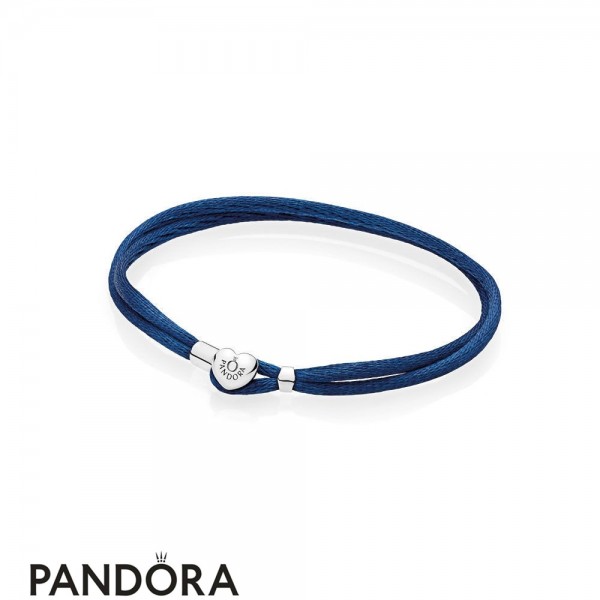Pandora Jewellery Bracelets Cord Dark Blue Fabric Cord Bracelets