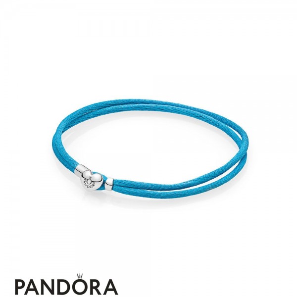 Pandora Jewellery Bracelets Cord Turquoise Fabric Cord Double Braided Leather Bracelets