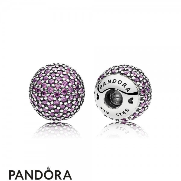 Pandora Jewellery Bracelets Open Bangle Pave Open Bangle Caps Fancy Purple Cz