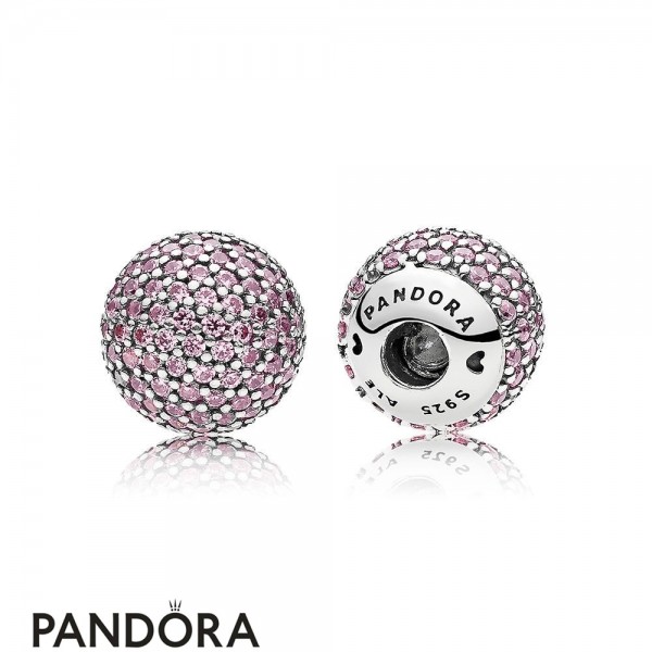 Pandora Jewellery Bracelets Open Bangle Pave Open Bangle Caps Pink Cz
