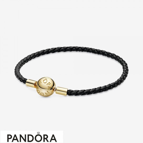 Pandora Jewellery Moments Black Woven Leather Bracelet