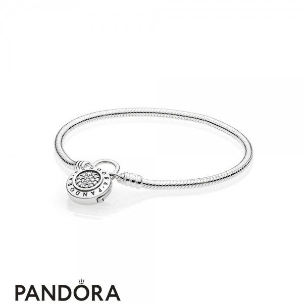Pandora Jewellery Moments Smooth Bracelet With Pandora Jewellery Signature Padlock