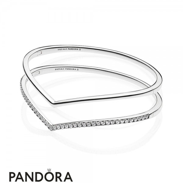 Women's Pandora Jewellery Shimmering Wish Bangle Stack