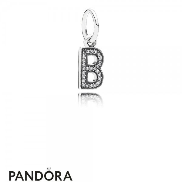 Pandora Jewellery Alphabet Symbols Charms Letter B Pendant Charm Clear Cz