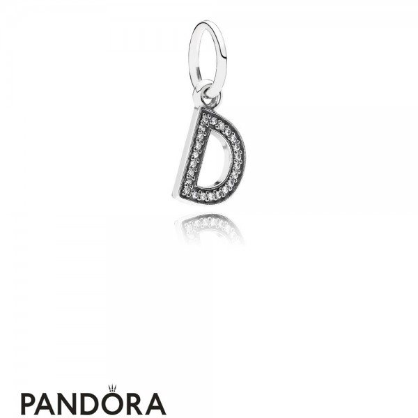 Pandora Jewellery Alphabet Symbols Charms Letter D Pendant Charm Clear Cz