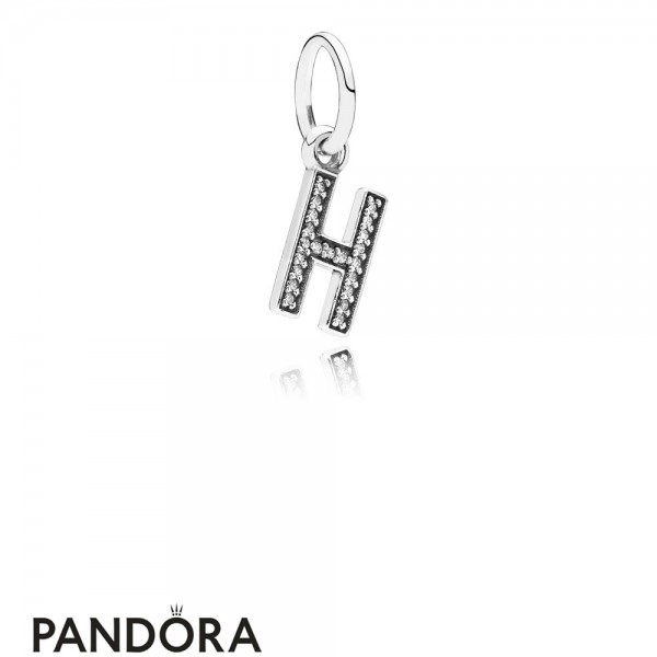 Pandora Jewellery Alphabet Symbols Charms Letter H Pendant Charm Clear Cz