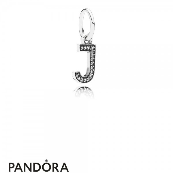 Pandora Jewellery Alphabet Symbols Charms Letter J Pendant Charm Clear Cz