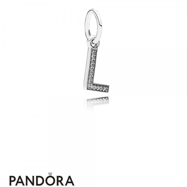 Pandora Jewellery Alphabet Symbols Charms Letter L Pendant Charm Clear Cz
