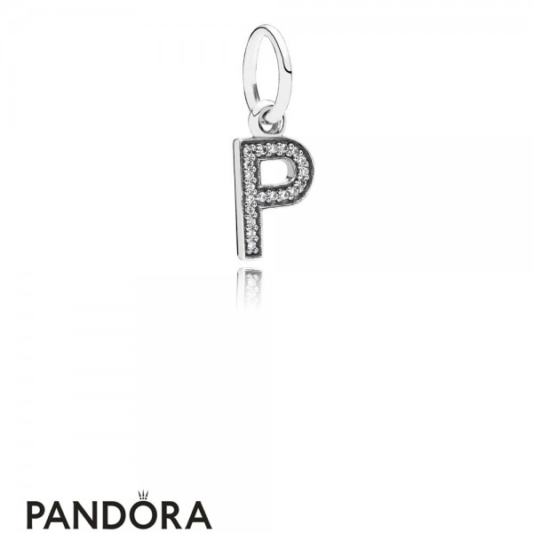 Pandora Jewellery Alphabet Symbols Charms Letter P Pendant Charm Clear Cz