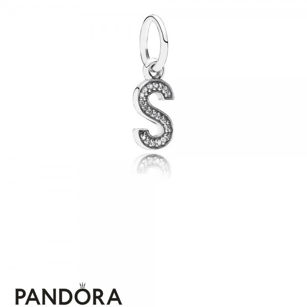 Pandora Jewellery Alphabet Symbols Charms Letter S Pendant Charm Clear Cz
