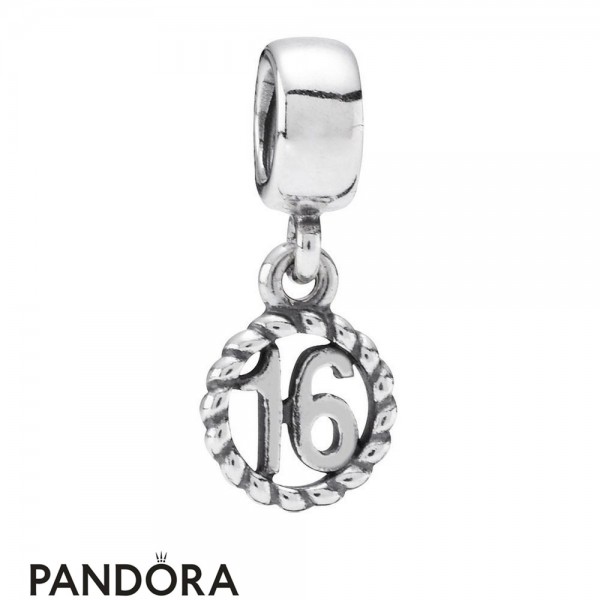 Pandora Jewellery Birthday Charms Sweet 16 Pendant Charm