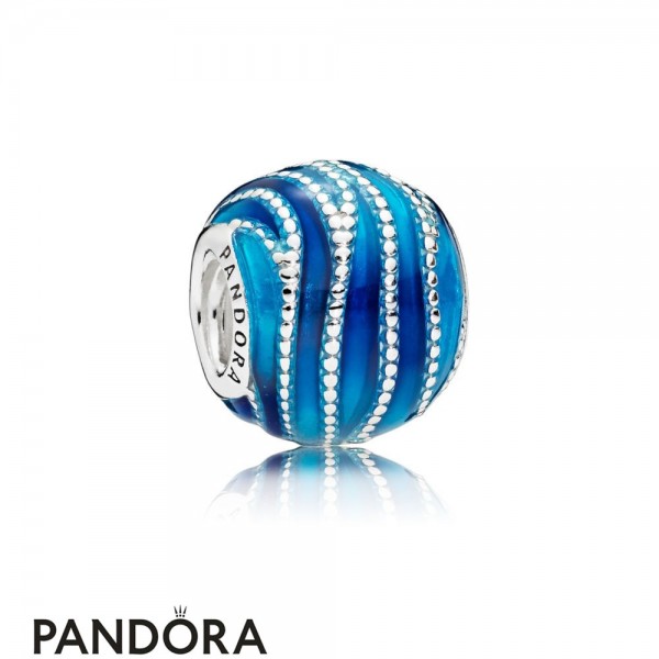 Women's Pandora Jewellery Blue Swirls Charm