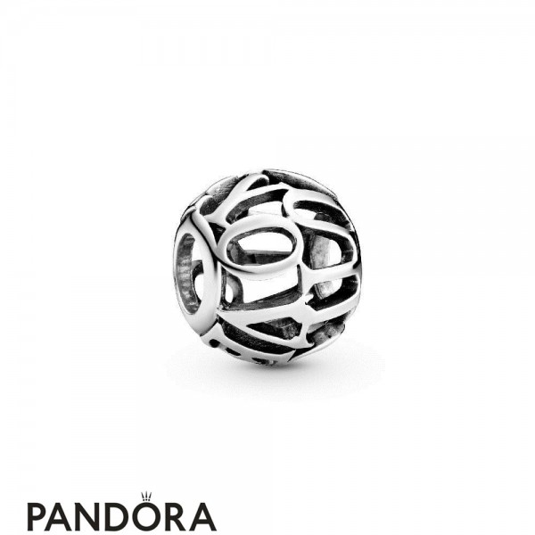 Women's Pandora Jewellery Charm Inscription I Love You Openwork