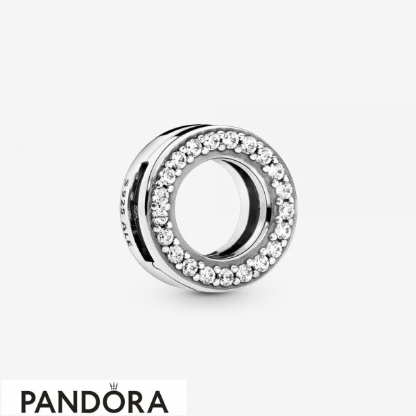 Women's Pandora Jewellery Circle Of Pave Clip Charm
