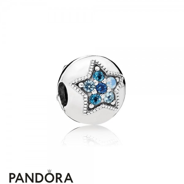Pandora Jewellery Clips Charms Bright Star Clip Multi Colored Crystals