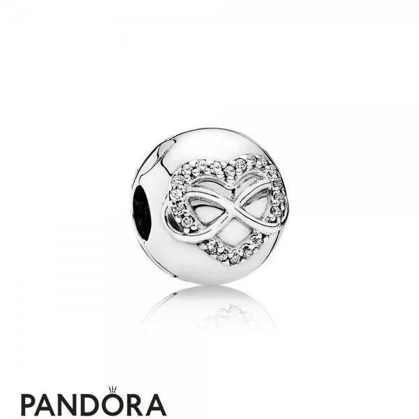 Pandora Jewellery Clips Charms Infinity Heart Clip Clear Cz