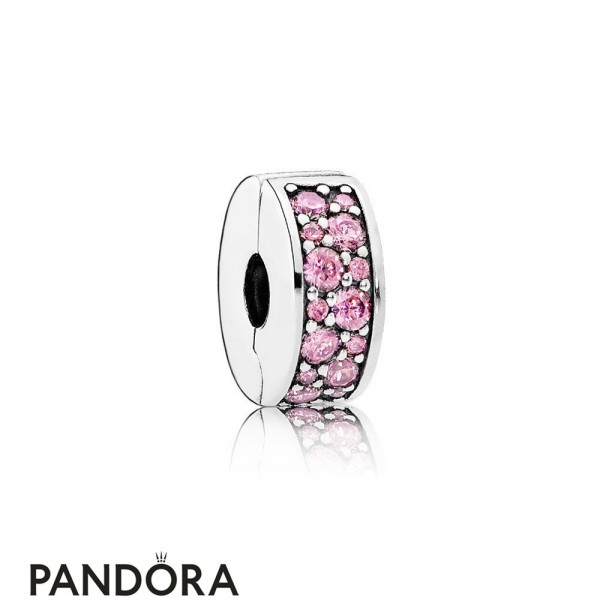 Pandora Jewellery Clips Charms Shining Elegance Clip Pink Cz
