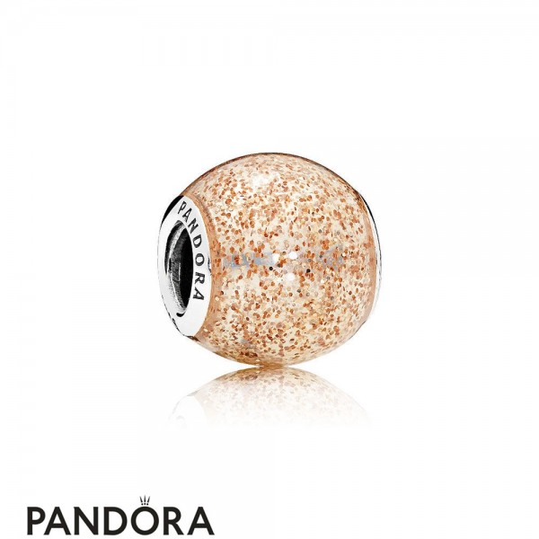 Pandora Jewellery Contemporary Charms Glitter Ball Charm Rose Golden Glitter Enamel