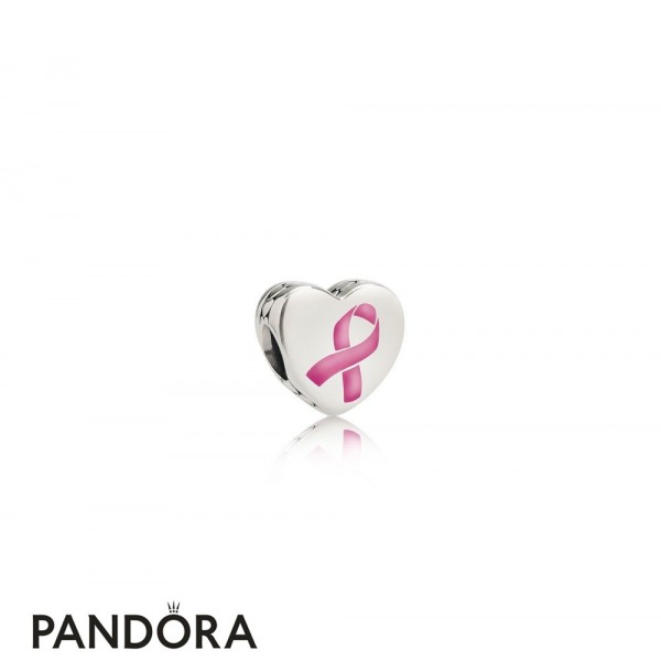 Pandora Jewellery Contemporary Charms Hope Ribbon Charm Pink Enamel
