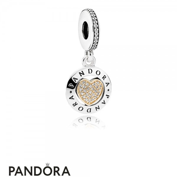 Pandora Jewellery Contemporary Charms Pandora Jewellery Signature Heart Pendant Charm Clear Cz