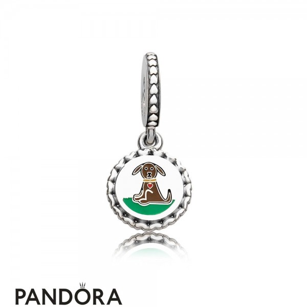 Pandora Jewellery Family Charms Dog Stick Figure Pendant Charm Mixed Enamel