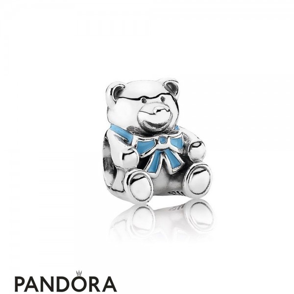 Pandora Jewellery Family Charms It's A Boy Teddy Bear Charm Blue Enamel