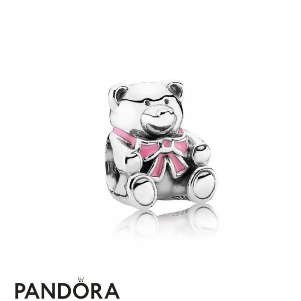 Pandora Jewellery Family Charms It's A Girl Teddy Bear Charm Pink Enamel