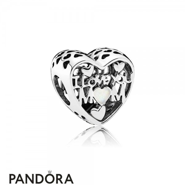 Pandora Jewellery Family Charms Love For Mother Charm Silver Enamel