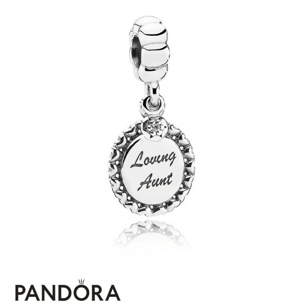 Pandora Jewellery Family Charms Loving Aunt Pendant Charm Clear Cz