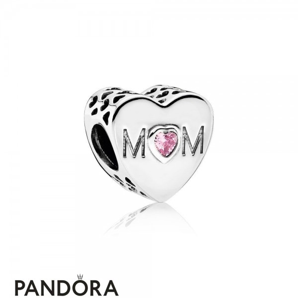 Pandora Jewellery Family Charms Mother Heart Charm Pink Cz