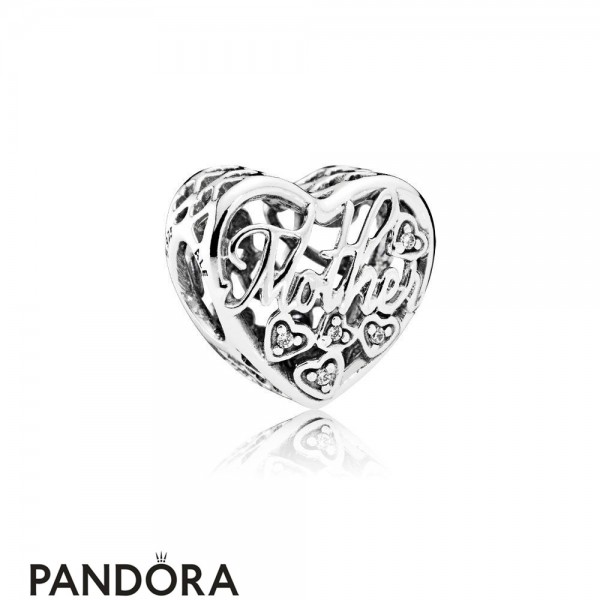Pandora Jewellery Family Charms Mother Son Bond Charm Clear Cz