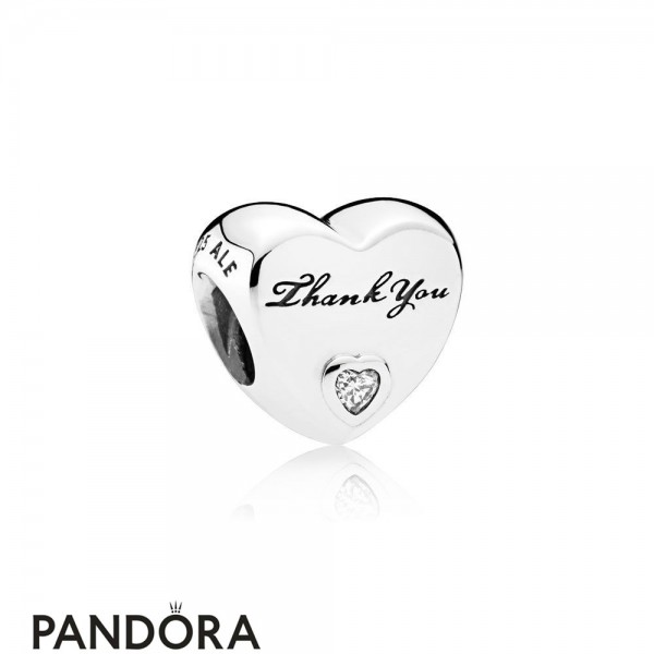 Pandora Jewellery Family Charms Thank You Clear Cz