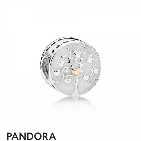 Pandora Jewellery Family Charms Tree Of Hearts Charm Silver Enamel