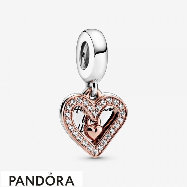 Women's Pandora Jewellery Glittering Heart Pendant Charm