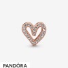 Women's Pandora Jewellery Glittering Heart Sketch Charm