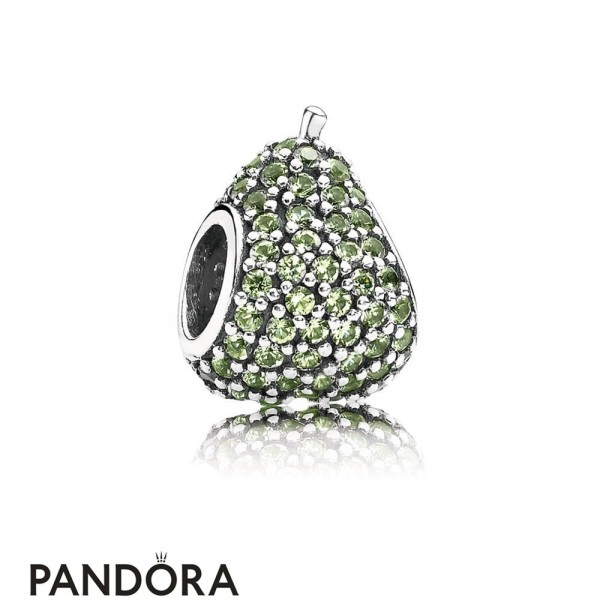 Women's Pandora Jewellery Green Pave Pear Charm