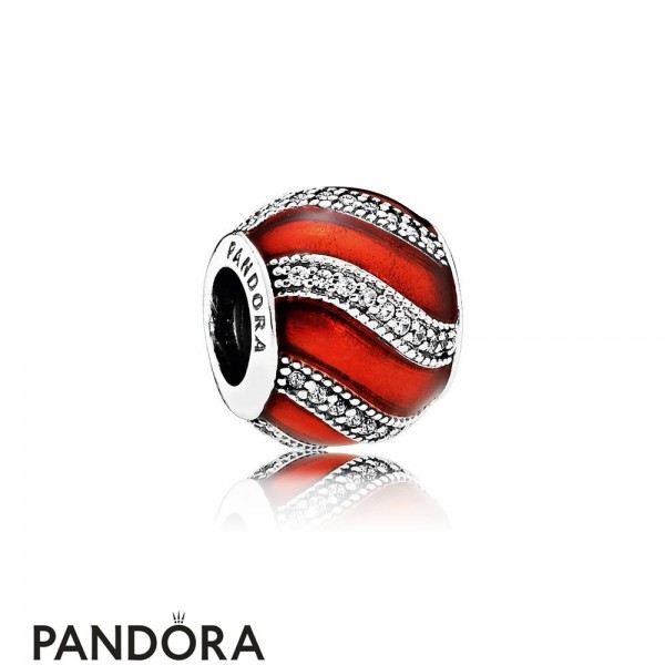Pandora Jewellery Holidays Charms Christmas Adornment Charm Translucent Red Enamel Clear Cz