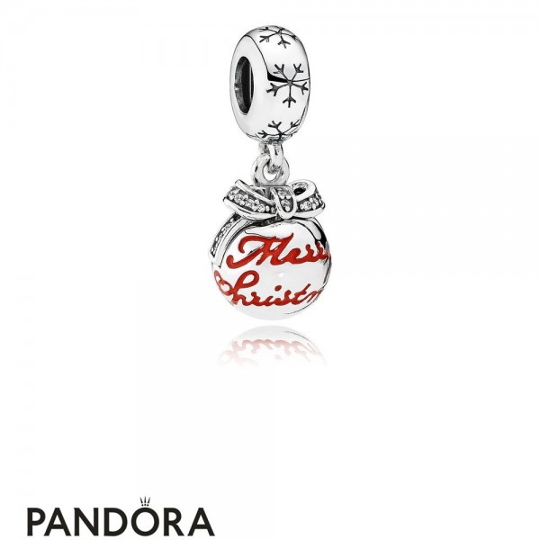 Pandora Jewellery Holidays Charms Christmas Merry Christmas Bauble Translucent Red Enamel