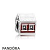 Pandora Jewellery Holidays Charms Christmas Santa's Home Charm White Translucent Red Enamel