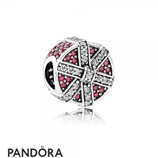 Pandora Jewellery Holidays Charms Christmas Shimmering Gift Charm Red Clear Cz