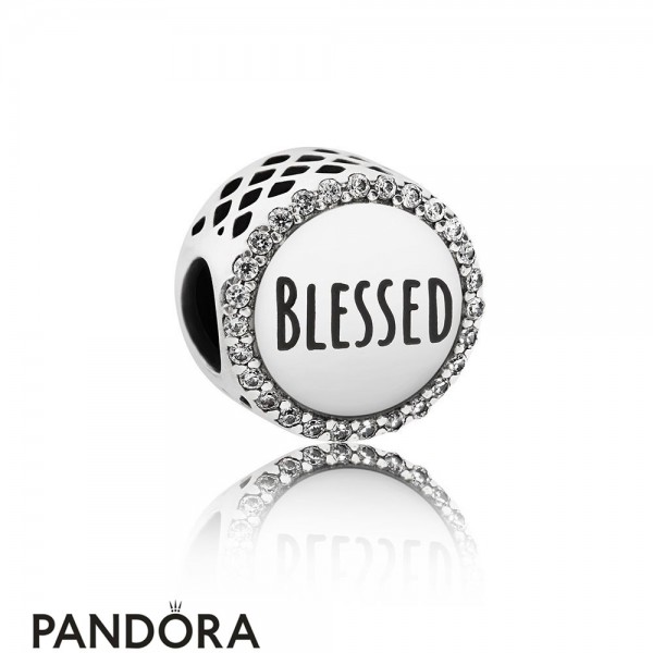 Pandora Jewellery Inspirational Charms Blessed Charm Clear Cz