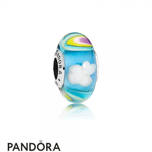 Women's Pandora Jewellery Iridescent Rainbow Murano Glass Charm