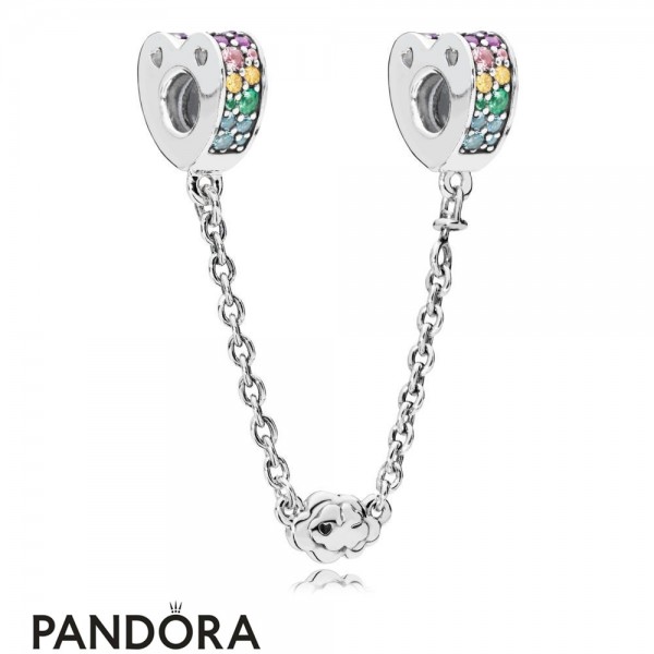 Pandora Jewellery Multi Colour Arcs Of Love Safety Chain
