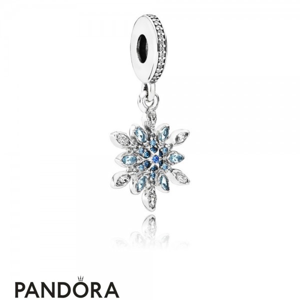 Pandora Jewellery Nature Charms Crystalized Snowflake Pendant Charm Blue Crystals Clear Cz