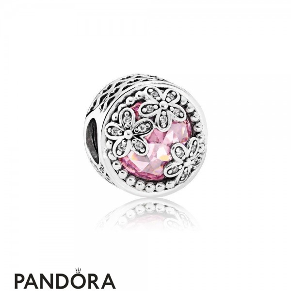 Pandora Jewellery Nature Charms Dazzling Daisy Meadow Pink Clear Cz