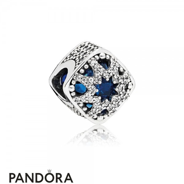 Pandora Jewellery Nature Charms Glacial Beauty Charm Swiss Blue Crystals Clear Cz