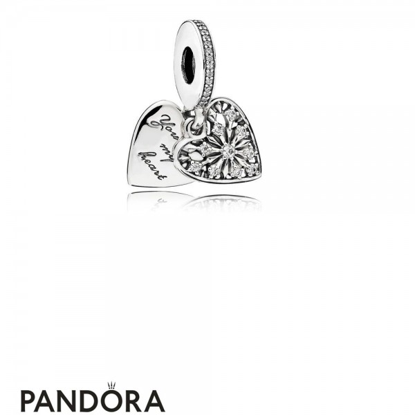 Pandora Jewellery Nature Charms Heart Of Winter Pendant Charm Clear Cz