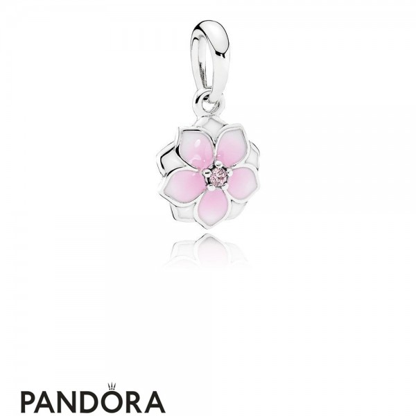 Pandora Jewellery Nature Charms Magnolia Bloom Charm Pale Cerise Enamel Pink